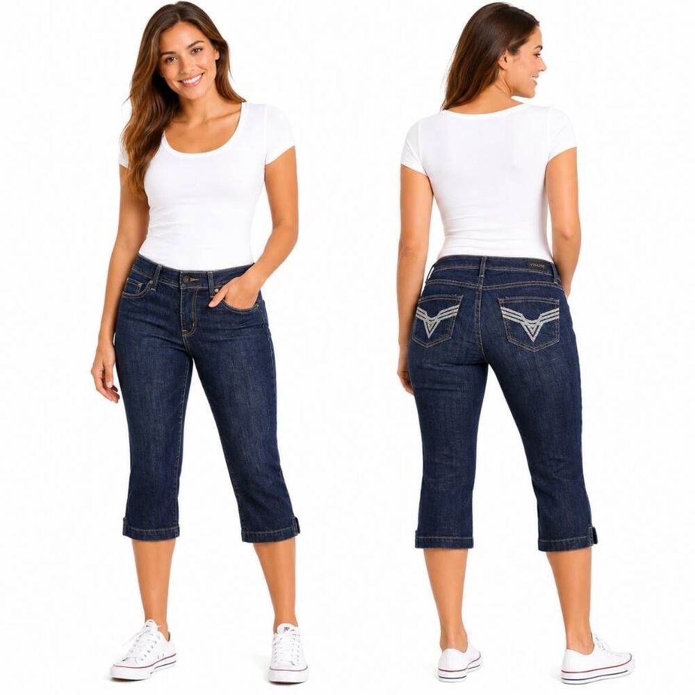 VIGOSS Juniors 3 Stretch Cropped Denim Jeans